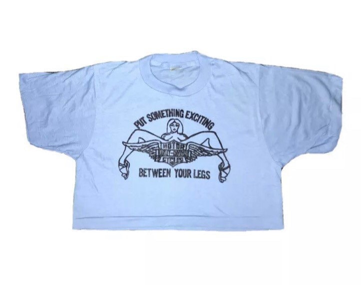 Vintage Deadstock Screen Stars Cropped T-shirt Harley Davidson Single Stitch