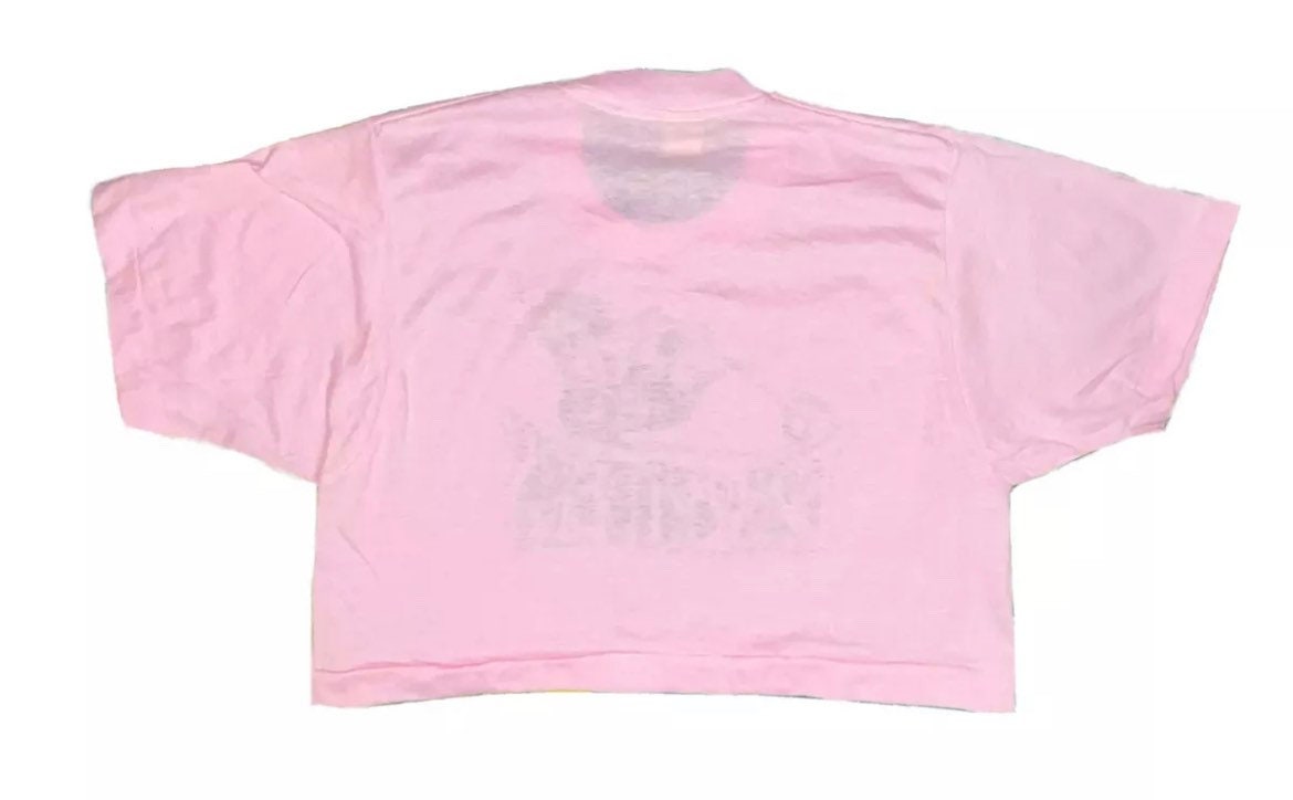 Deadstock Screen Stars Cropped Easyriders chopper Single Stitch pink
