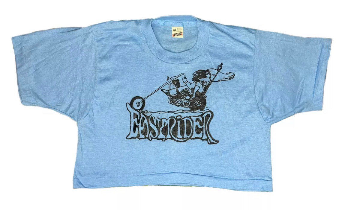 Easyriders Deadstock Screen Stars Cropped T-shirt Single Stitch