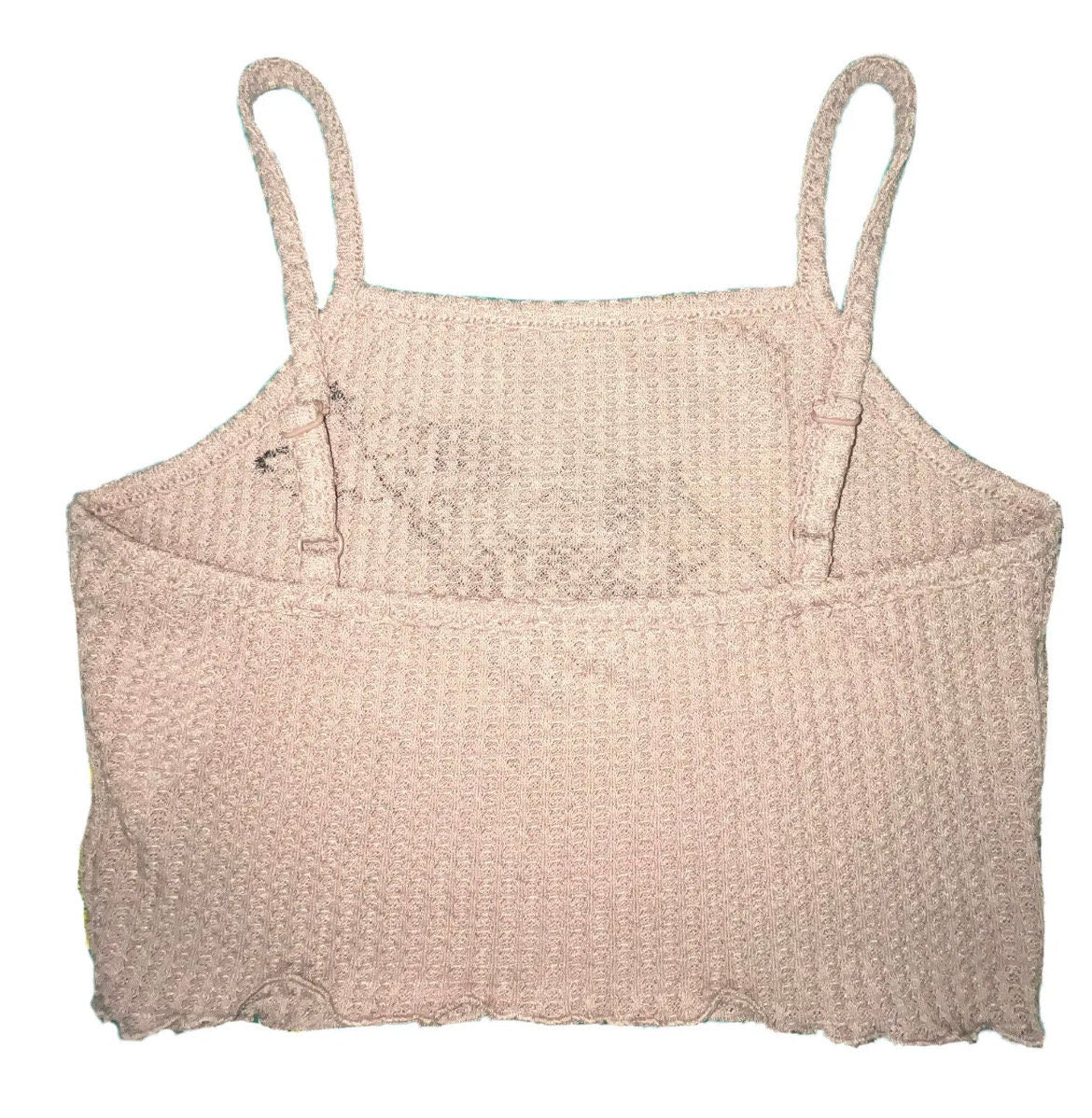 Easyriders Chopper light brown camel waffle Cropped halter Tank Top