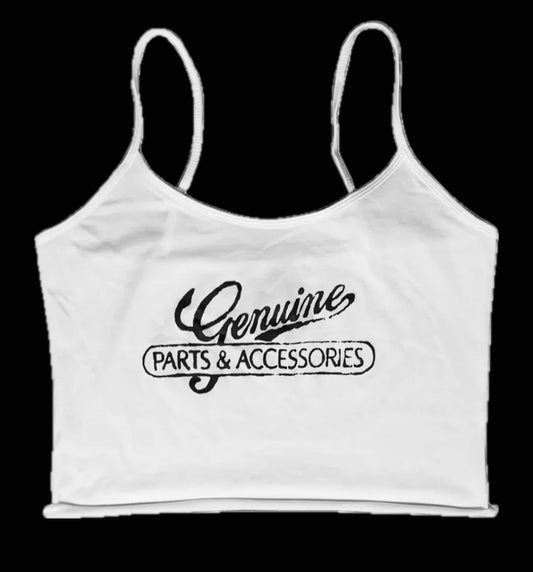 Harley Davidson Genuine Parts & Acc. White Cropped Tank Top