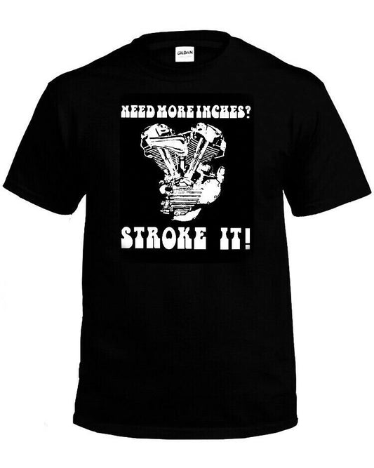 Knucklehead need more inches? stroke it! Harley Davidson OHV motor shirts