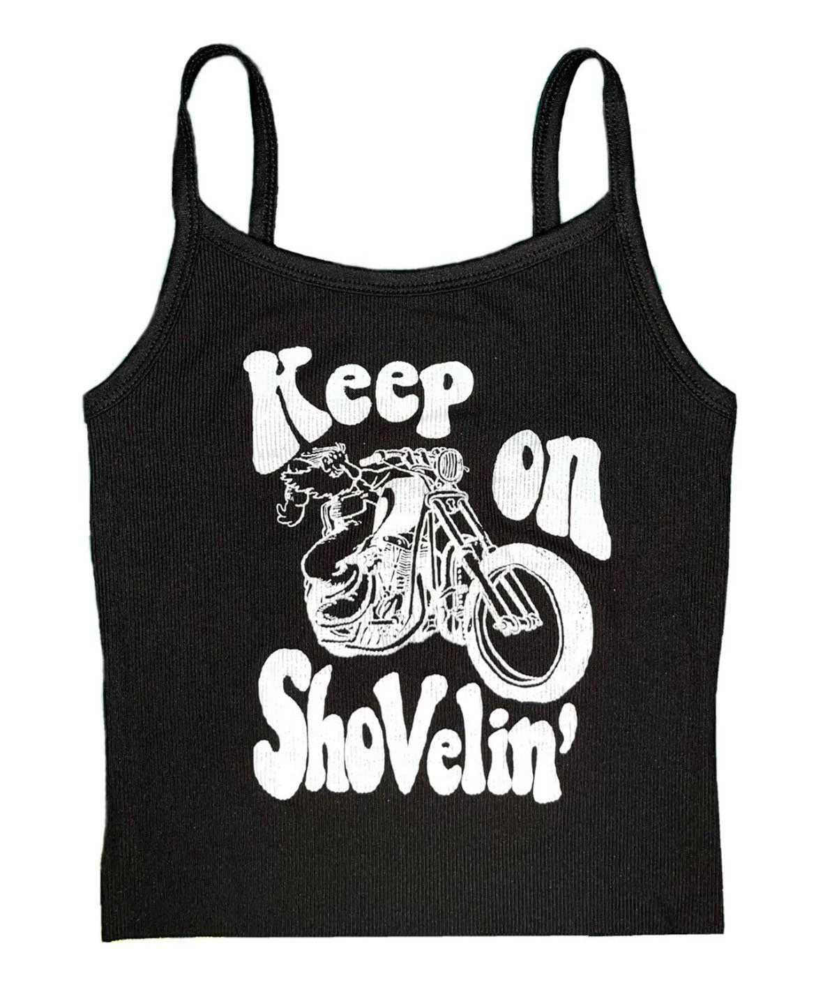 Shovelhead Keep on Shovlin' Cropped Tank Top