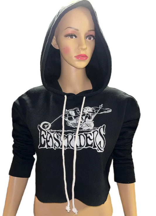 Easyriders Black Cropped Hooded Sweatshirt