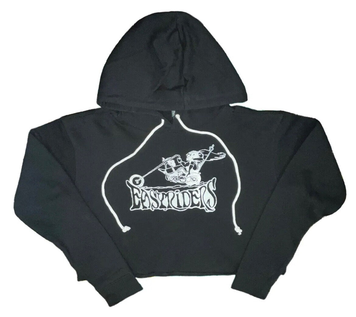 Easyriders Black Cropped Hooded Sweatshirt