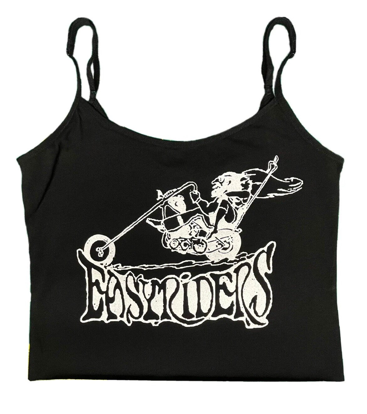 Easyriders Choppers black cotton Cropped Tank Top