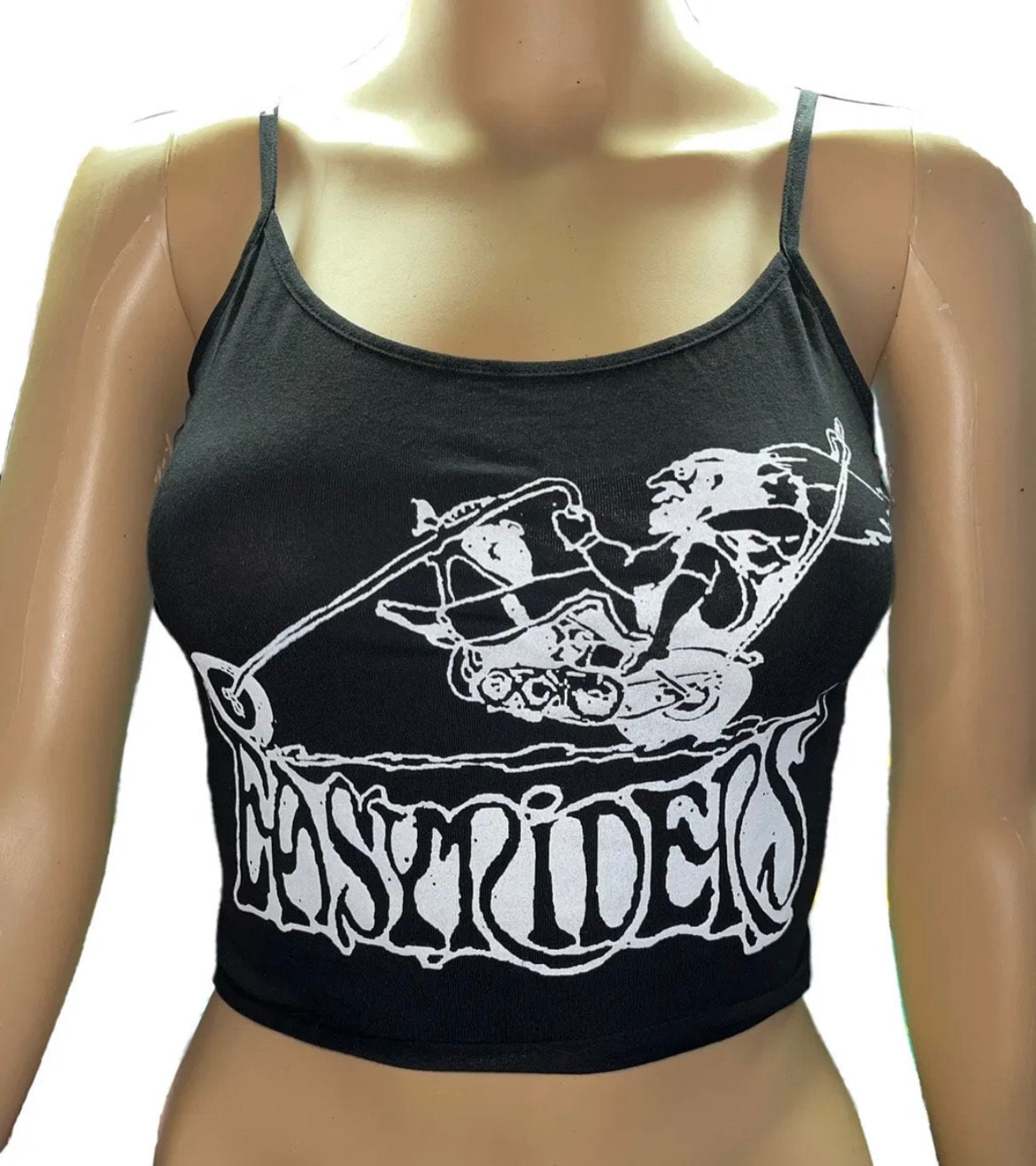 Easyriders Choppers black cotton Cropped Tank Top